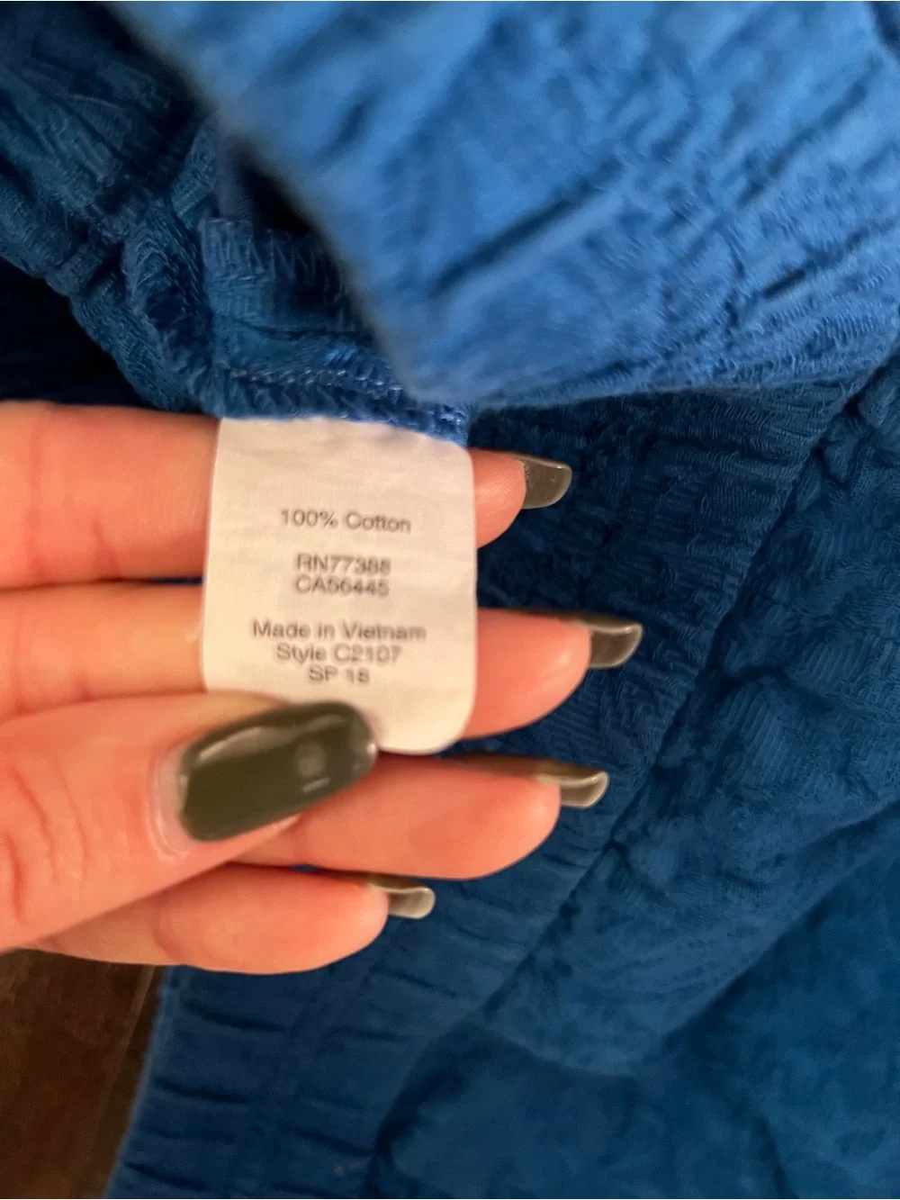 J. Crew Textured cotton Royal Blue High-Waist Casual Shorts